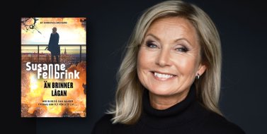 Susanne Fellbrink med boken Än brinner lågan